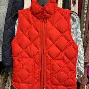 JCREW red puffer vest
